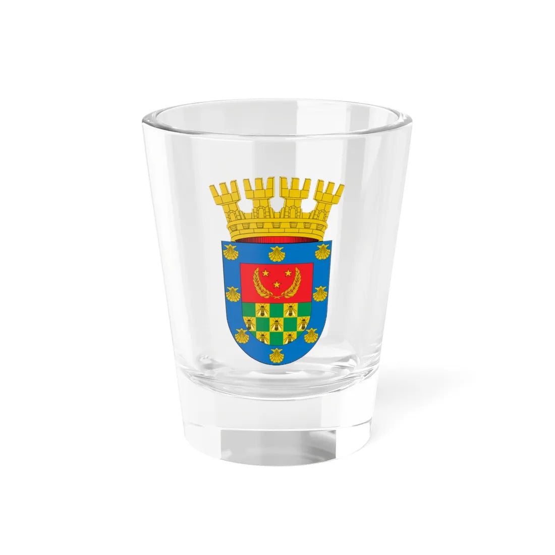 Escudo de La Granja Chile (Chile) (Coat of Arms) Shot Glass 1.5oz 1.5oz - Go Mug Yourself