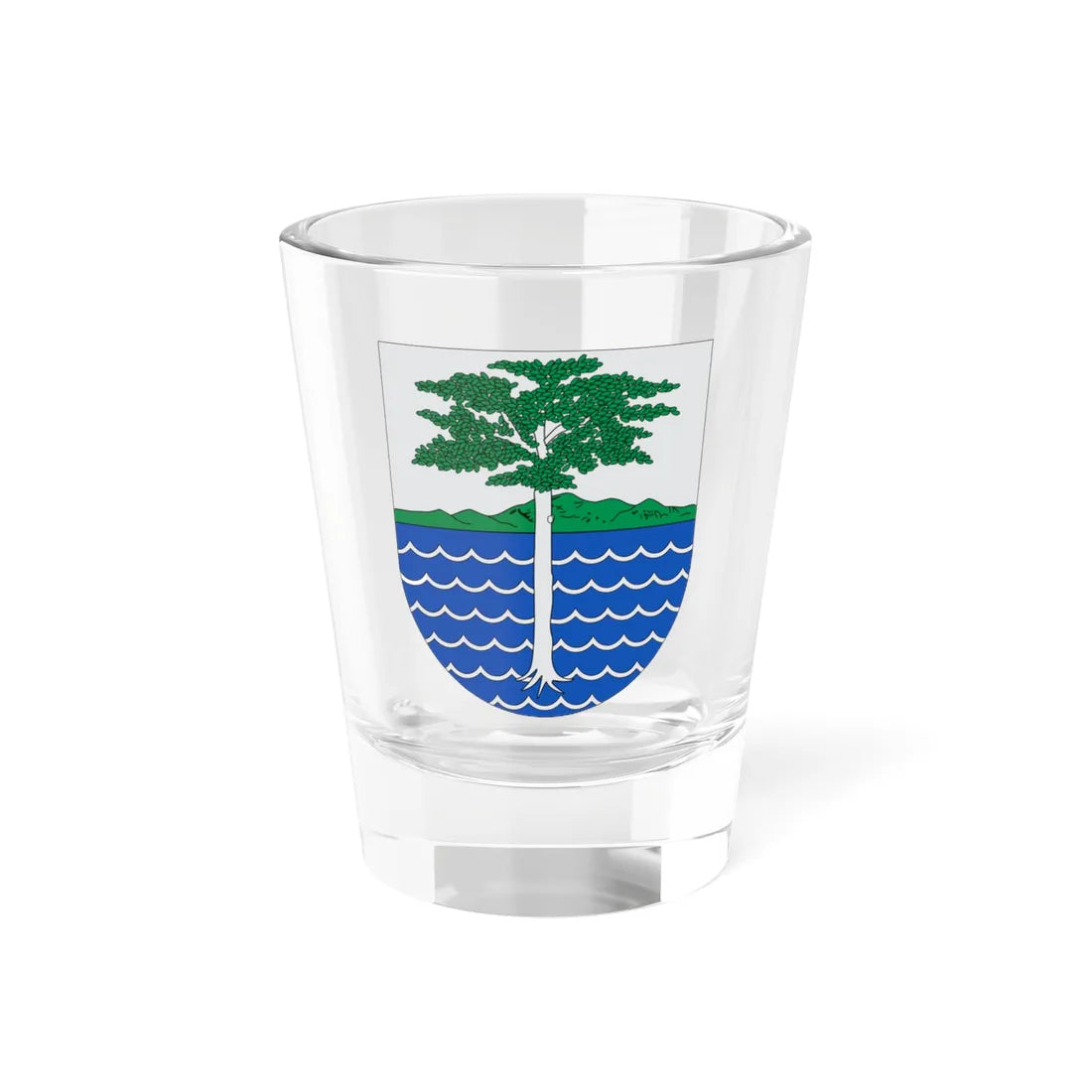Escudo de la Guinea Portuguesa y Española (Equatorial Guinea) (Coat of Arms) Shot Glass 1.5oz 1.5oz - Go Mug Yourself