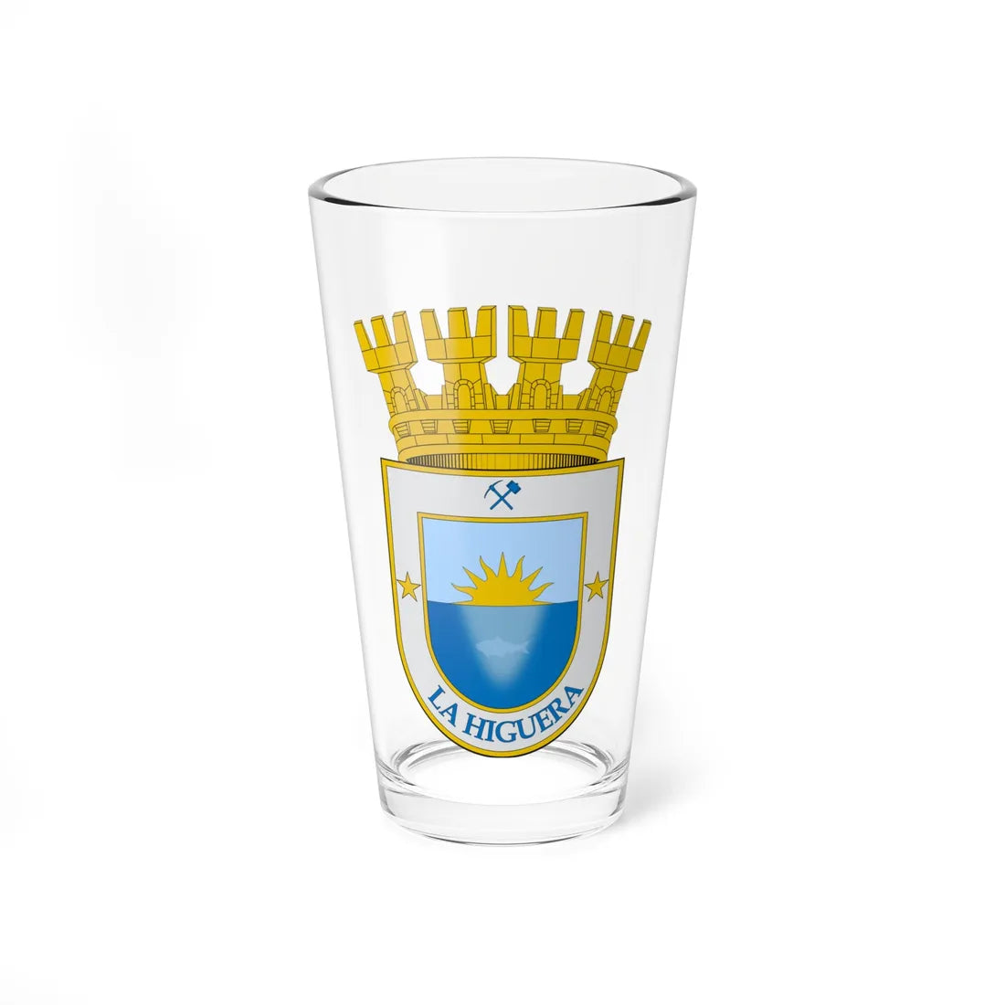 Escudo de La Higuera (Chile) (Coat of Arms) Pint Glass 16oz 16oz - Go Mug Yourself