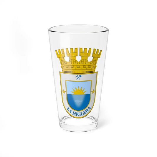 Escudo de La Higuera (Chile) (Coat of Arms) Pint Glass 16oz 16oz - Go Mug Yourself