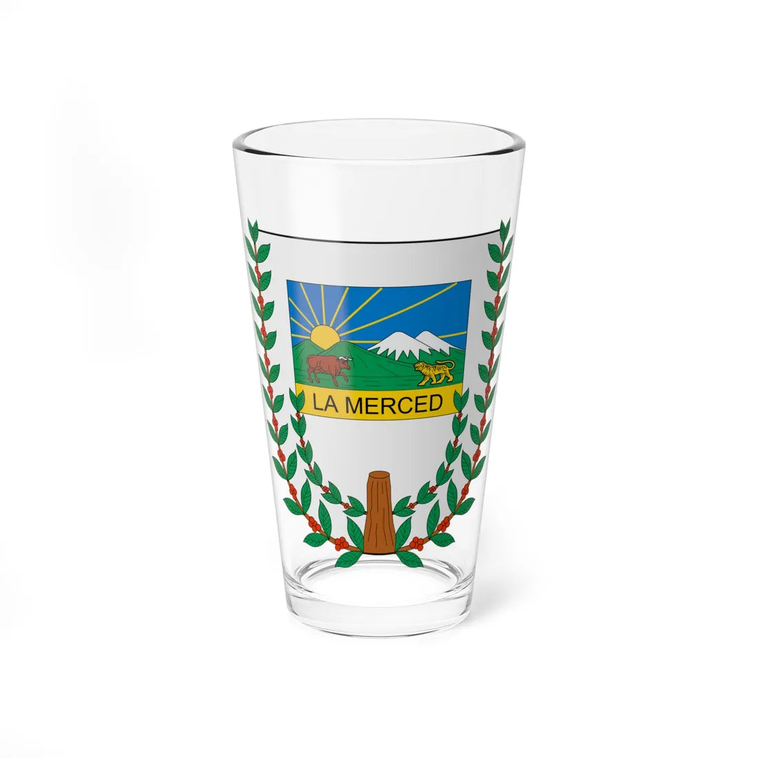Escudo de La Merced Caldas (Colombia) (Coat of Arms) Pint Glass 16oz 16oz - Go Mug Yourself