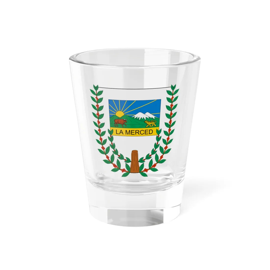 Escudo de La Merced Caldas (Colombia) (Coat of Arms) Shot Glass 1.5oz 1.5oz - Go Mug Yourself