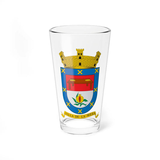 Escudo de La Mesa Cundinamarca (Colombia) (Coat of Arms) Pint Glass 16oz 16oz - Go Mug Yourself