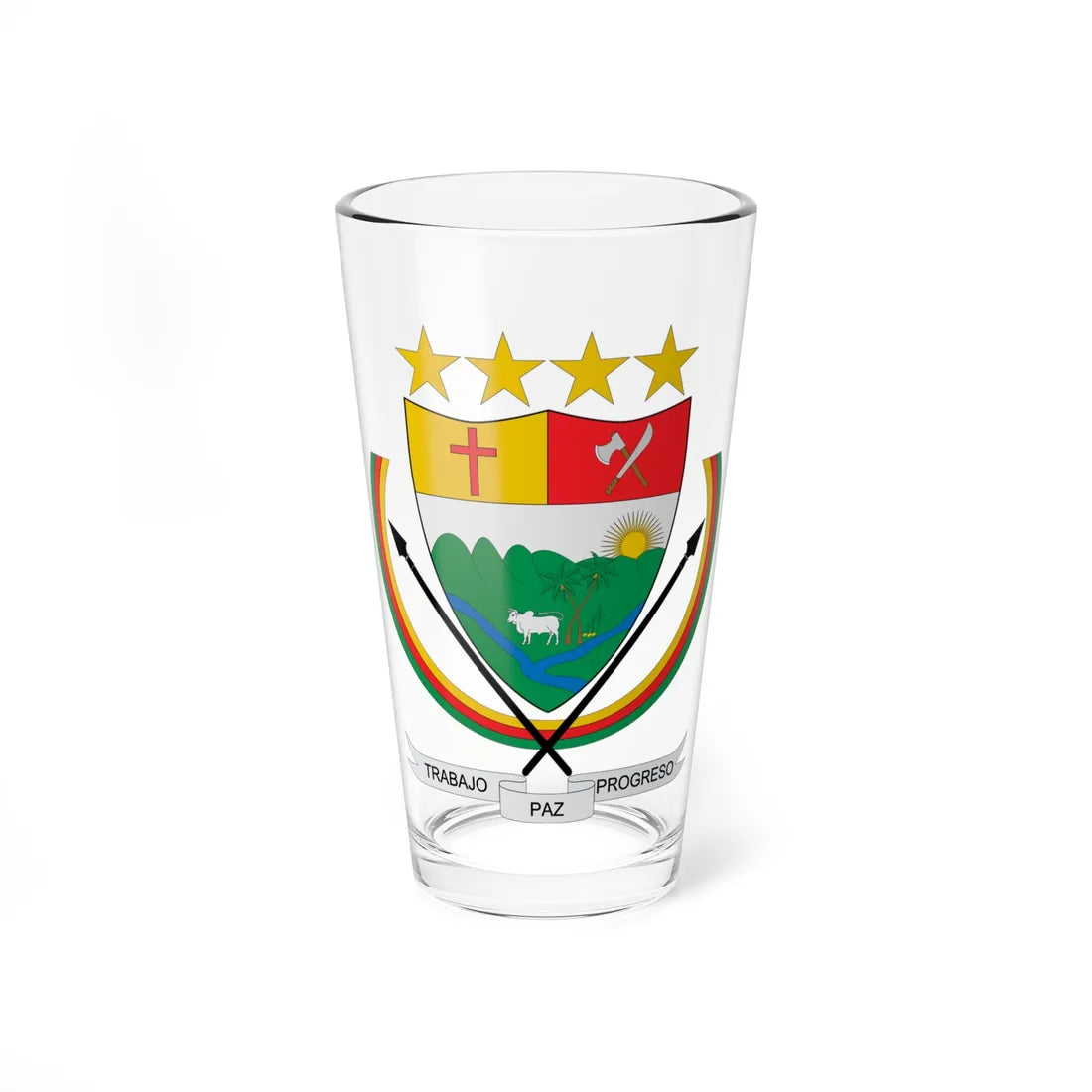 Escudo de La Montañita (Colombia) (Coat of Arms) Pint Glass 16oz 16oz - Go Mug Yourself