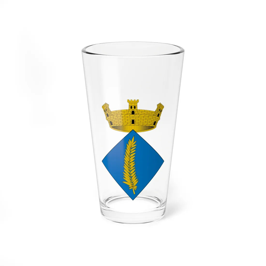 Escudo de la Palma dEbre (Spain) (Coat of Arms) Pint Glass 16oz 16oz - Go Mug Yourself