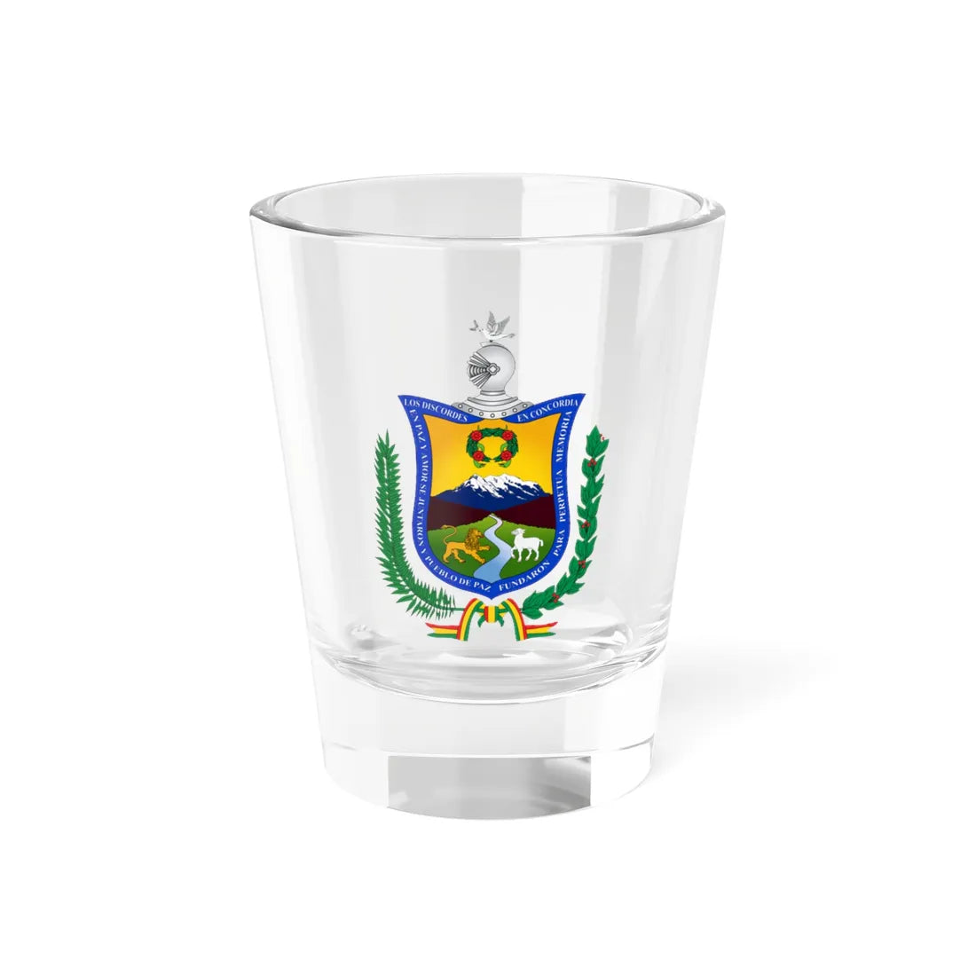Escudo de La Paz (Bolivia) (Coat of Arms) Shot Glass 1.5oz 1.5oz - Go Mug Yourself