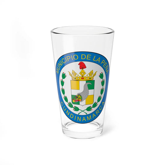Escudo de La Peña Cundinamarca (Colombia) (Coat of Arms) Pint Glass 16oz 16oz - Go Mug Yourself