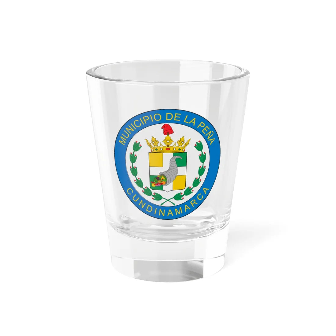 Escudo de La Peña Cundinamarca (Colombia) (Coat of Arms) Shot Glass 1.5oz 1.5oz - Go Mug Yourself