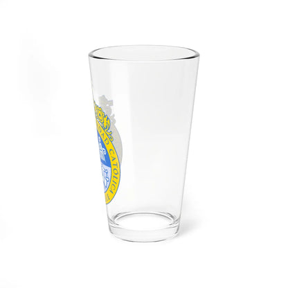 Escudo de la Pontificia Universidad Católica de Chile (Chile) (Coat of Arms) Pint Glass 16oz - Go Mug Yourself
