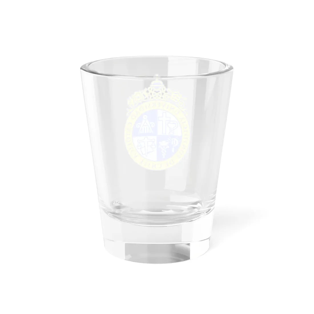 Escudo de la Pontificia Universidad Católica de Chile (Chile) (Coat of Arms) Shot Glass 1.5oz - Go Mug Yourself