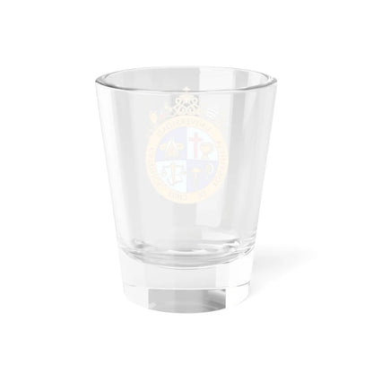Escudo de la Pontificia Universidad Católica de Chile tradicional (Chile) (Coat of Arms) Shot Glass 1.5oz - Go Mug Yourself