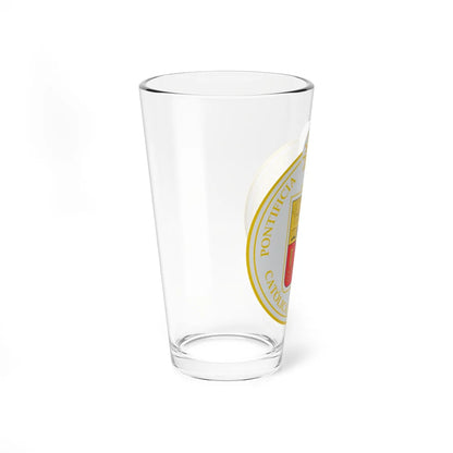 Escudo de la Pontificia Universidad Católica de Valparaíso (Chile) (Coat of Arms) Pint Glass 16oz - Go Mug Yourself