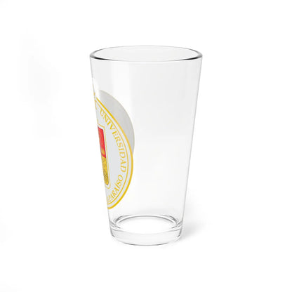 Escudo de la Pontificia Universidad Católica de Valparaíso (Chile) (Coat of Arms) Pint Glass 16oz - Go Mug Yourself