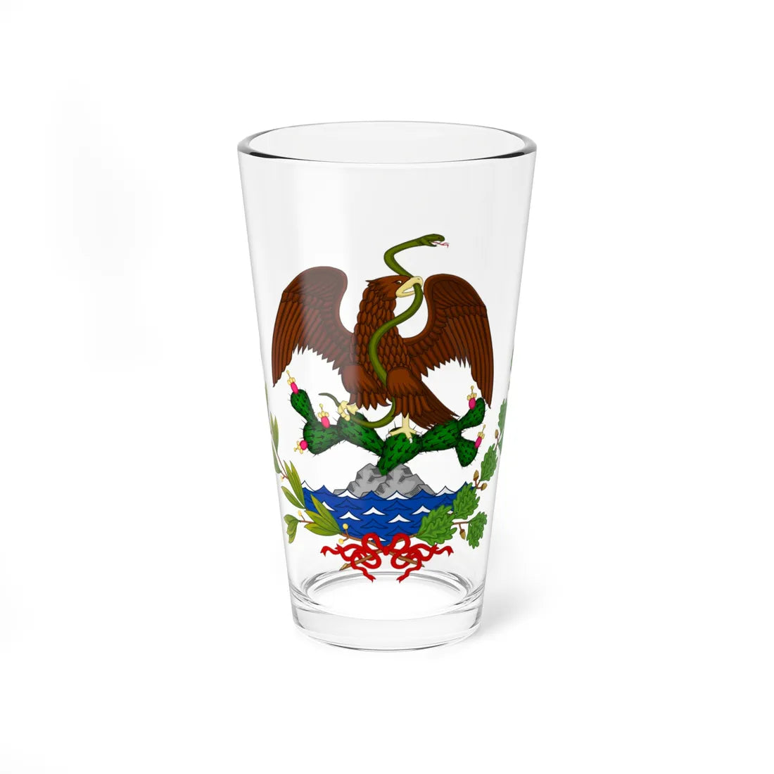 Escudo de la Primera República Federal de los Estados Unidos Mexicanos (Mexico) (Coat of Arms) Pint Glass 16oz 16oz - Go Mug Yourself