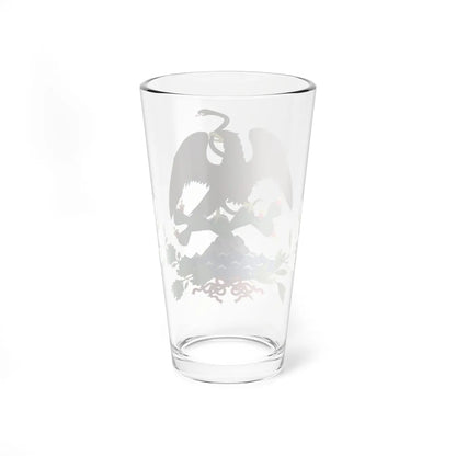 Escudo de la Primera República Federal de los Estados Unidos Mexicanos (Mexico) (Coat of Arms) Pint Glass 16oz - Go Mug Yourself