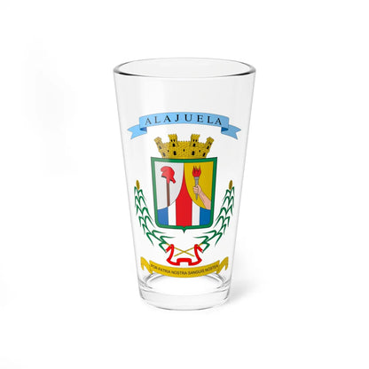 Escudo de la Provincia de Alajuela (Costa Rica) (Coat of Arms) Pint Glass 16oz 16oz - Go Mug Yourself