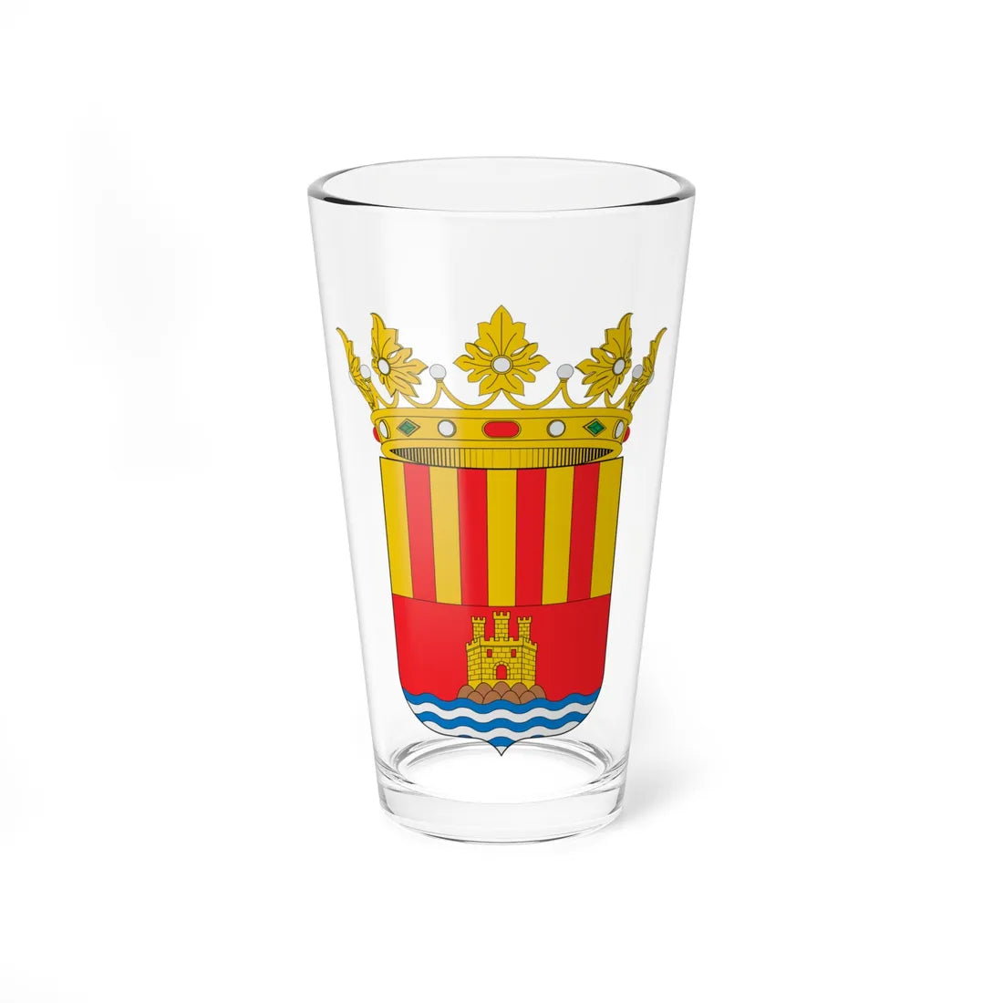 Escudo de la Provincia de Alicante (Spain) (Coat of Arms) Pint Glass 16oz 16oz - Go Mug Yourself