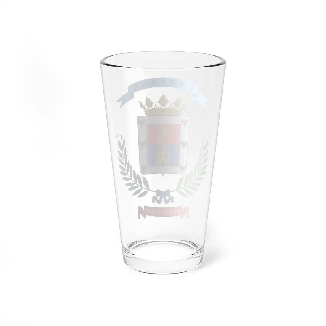 Escudo de la Provincia de Cartago (Costa Rica) (Coat of Arms) Pint Glass 16oz - Go Mug Yourself