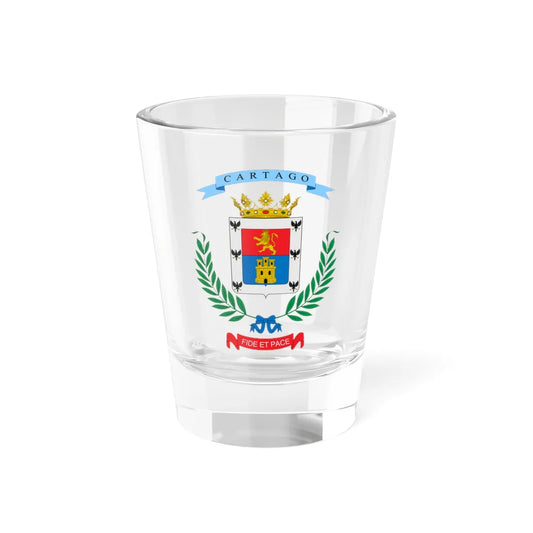 Escudo de la Provincia de Cartago (Costa Rica) (Coat of Arms) Shot Glass 1.5oz 1.5oz - Go Mug Yourself