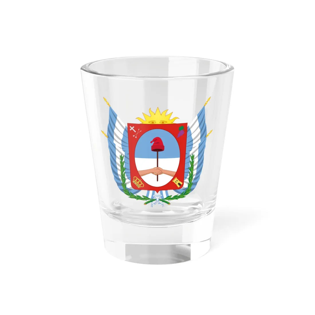 Escudo de la Provincia de Catamarca (Argentina) (Coat of Arms) Shot Glass 1.5oz 1.5oz - Go Mug Yourself