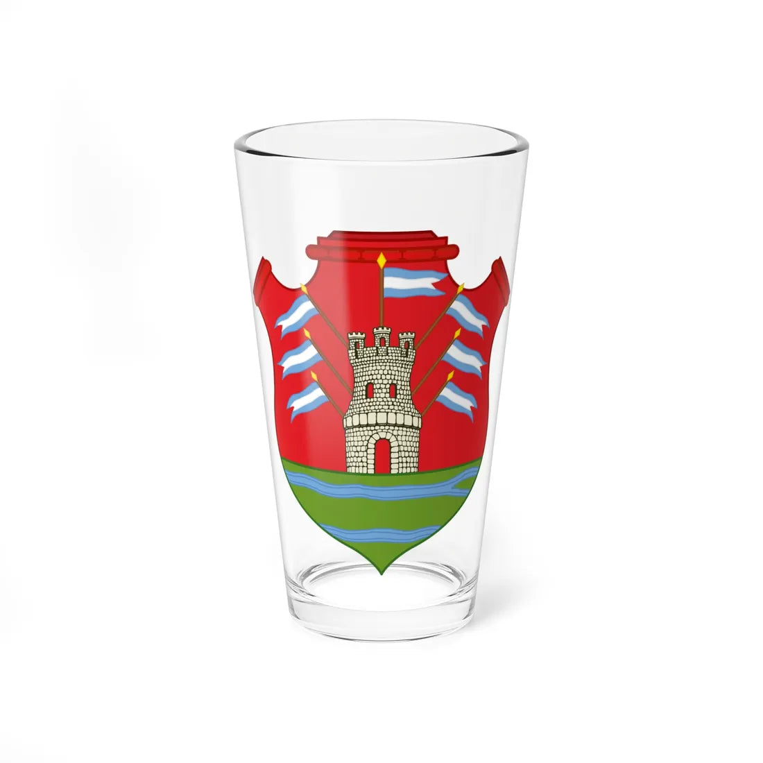 Escudo de la Provincia de Córdoba (Argentina) (Coat of Arms) Pint Glass 16oz 16oz - Go Mug Yourself