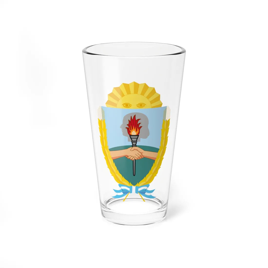 Escudo de la provincia de Eva Perón (Argentina) (Coat of Arms) Pint Glass 16oz 16oz - Go Mug Yourself