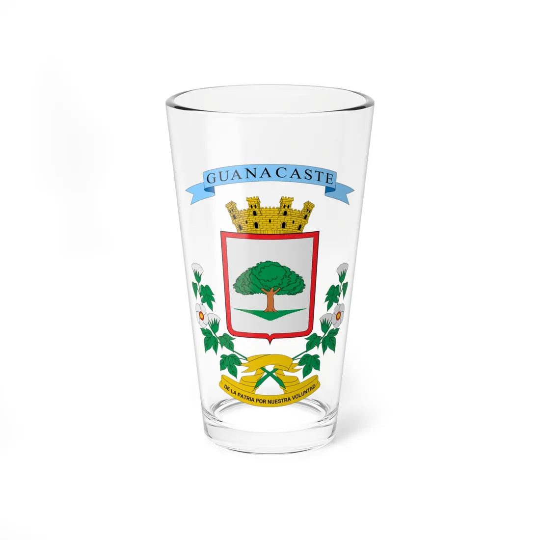 Escudo de la Provincia de Guanacaste (Costa Rica) (Coat of Arms) Pint Glass 16oz 16oz - Go Mug Yourself