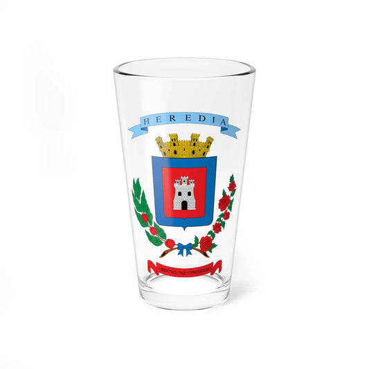 Escudo de la Provincia de Heredia (Costa Rica) (Coat of Arms) Pint Glass 16oz 16oz - Go Mug Yourself