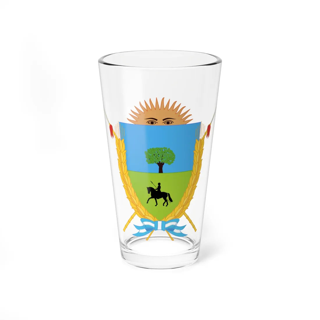 Escudo de la Provincia de La Pampa (Argentina) (Coat of Arms) Pint Glass 16oz 16oz - Go Mug Yourself