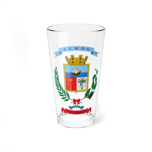 Escudo de la Provincia de Limón (Costa Rica) (Coat of Arms) Pint Glass 16oz 16oz - Go Mug Yourself