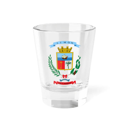 Escudo de la Provincia de Limón (Costa Rica) (Coat of Arms) Shot Glass 1.5oz 1.5oz - Go Mug Yourself