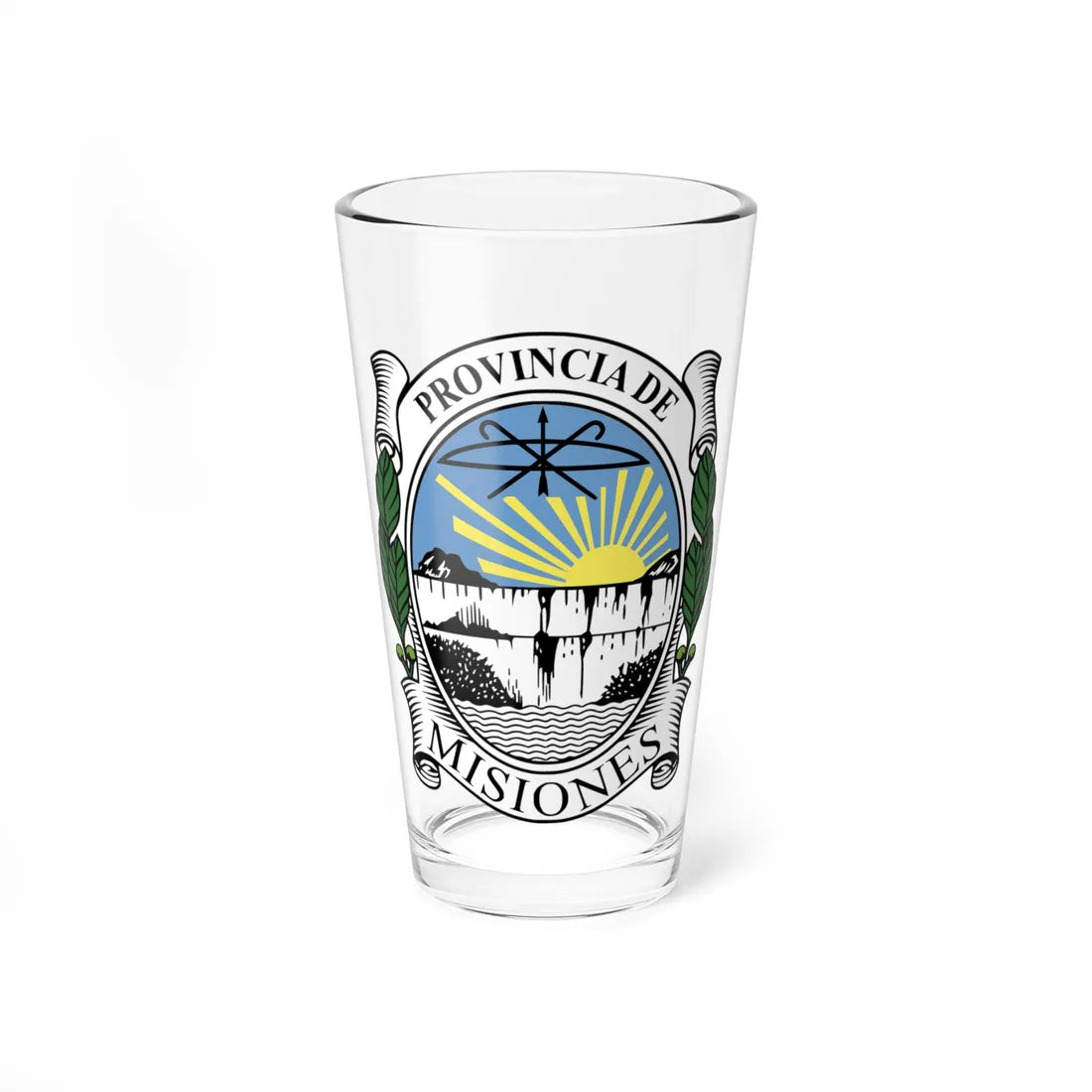 Escudo de la Provincia de Misiones (Argentina) (Coat of Arms) Pint Glass 16oz 16oz - Go Mug Yourself