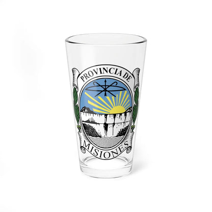 Escudo de la Provincia de Misiones (Argentina) (Coat of Arms) Pint Glass 16oz 16oz - Go Mug Yourself