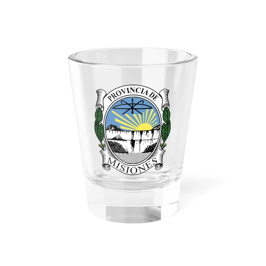 Escudo de la Provincia de Misiones (Argentina) (Coat of Arms) Shot Glass 1.5oz 1.5oz - Go Mug Yourself