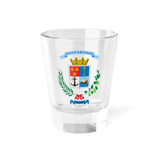 Escudo de la Provincia de Puntarenas (Costa Rica) (Coat of Arms) Shot Glass 1.5oz 1.5oz - Go Mug Yourself
