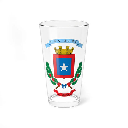 Escudo de la Provincia de San José (Costa Rica) (Coat of Arms) Pint Glass 16oz 16oz - Go Mug Yourself