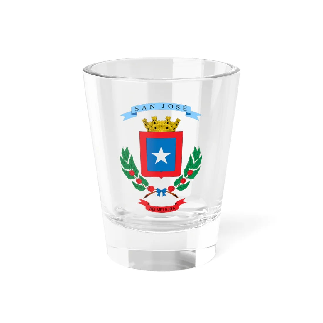 Escudo de la Provincia de San José (Costa Rica) (Coat of Arms) Shot Glass 1.5oz 1.5oz - Go Mug Yourself