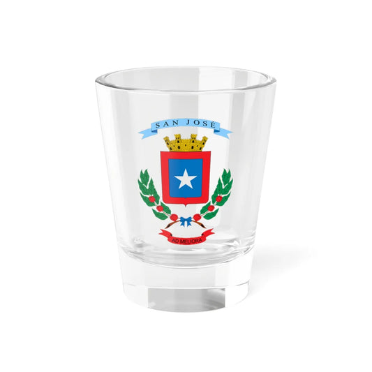 Escudo de la Provincia de San José (Costa Rica) (Coat of Arms) Shot Glass 1.5oz 1.5oz - Go Mug Yourself