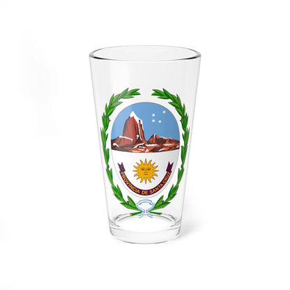 Escudo de la Provincia de Santa Cruz (Argentina) (Coat of Arms) Pint Glass 16oz 16oz - Go Mug Yourself