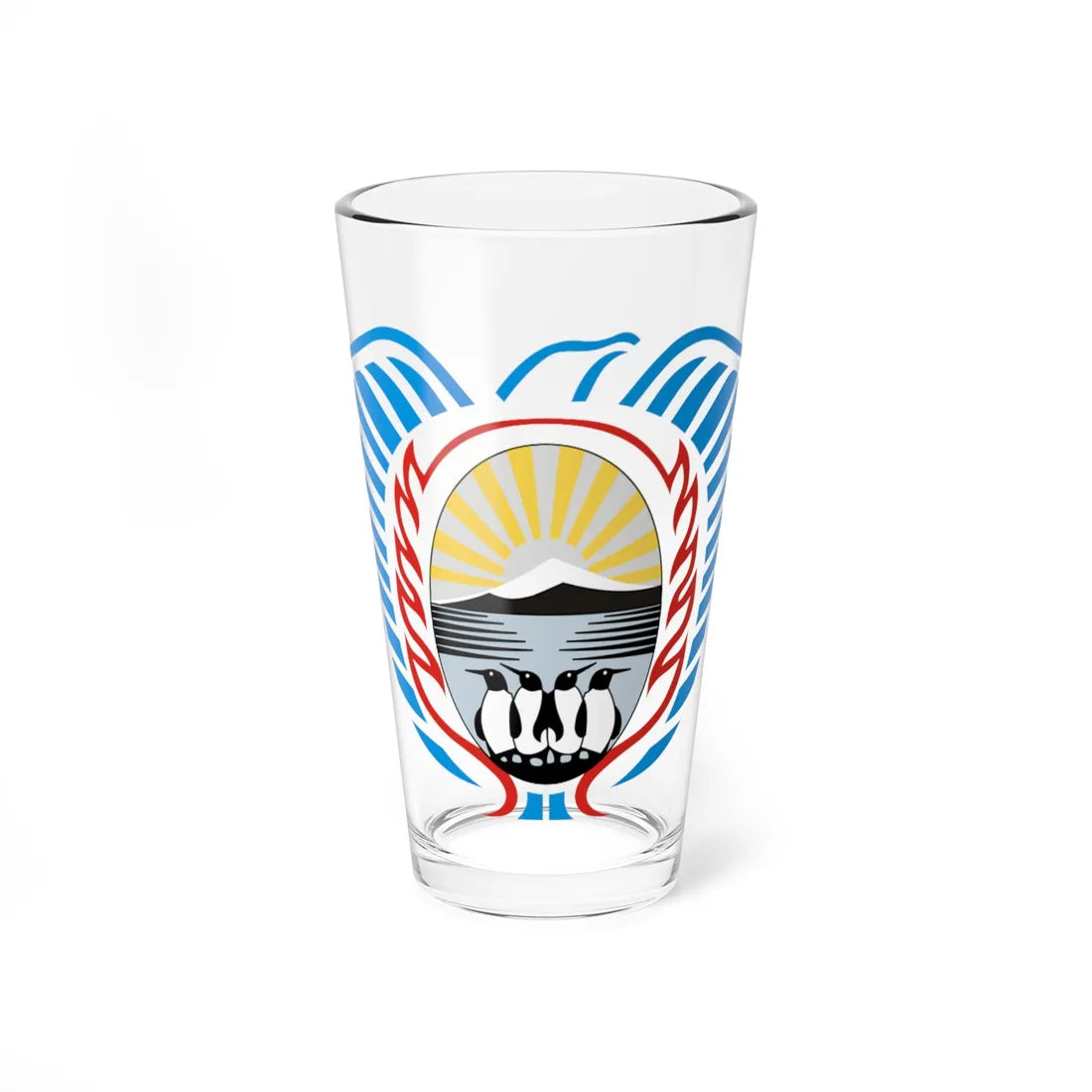 Escudo de la Provincia de Tierra del Fuego (Argentina) (Coat of Arms) Pint Glass 16oz 16oz - Go Mug Yourself