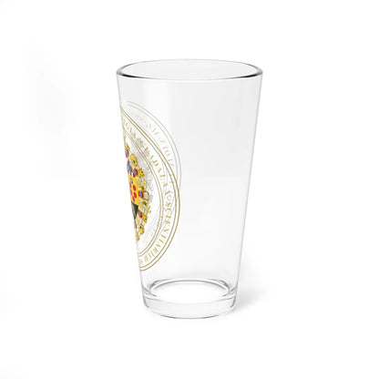 Escudo de la Real y Literaria Universidad de Guadalajara (Costa Rica) (Coat of Arms) Pint Glass 16oz - Go Mug Yourself