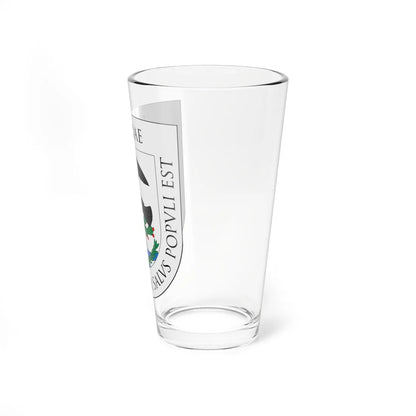 Escudo de la Real y Pontificia Universidad de México (Costa Rica) (Coat of Arms) Pint Glass 16oz - Go Mug Yourself