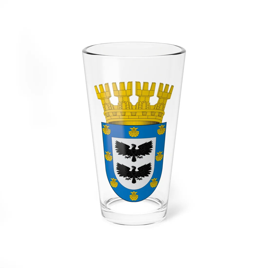 Escudo de La Reina (Chile) (Coat of Arms) Pint Glass 16oz 16oz - Go Mug Yourself