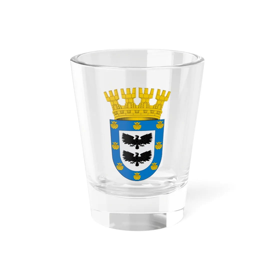 Escudo de La Reina (Chile) (Coat of Arms) Shot Glass 1.5oz 1.5oz - Go Mug Yourself