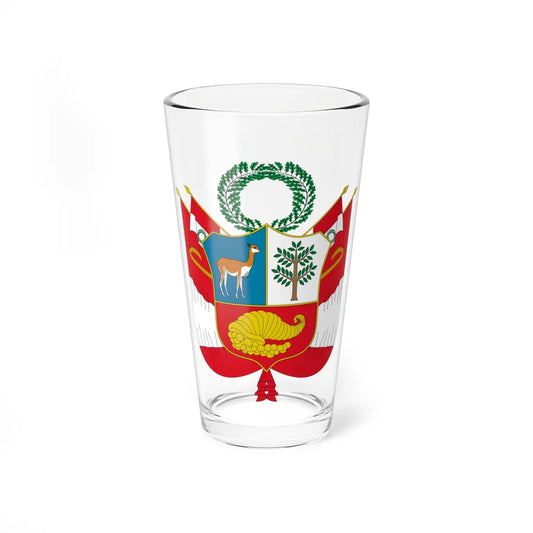 Escudo de la República Peruana 1825-1950 (Peru) (Coat of Arms) Pint Glass 16oz 16oz - Go Mug Yourself