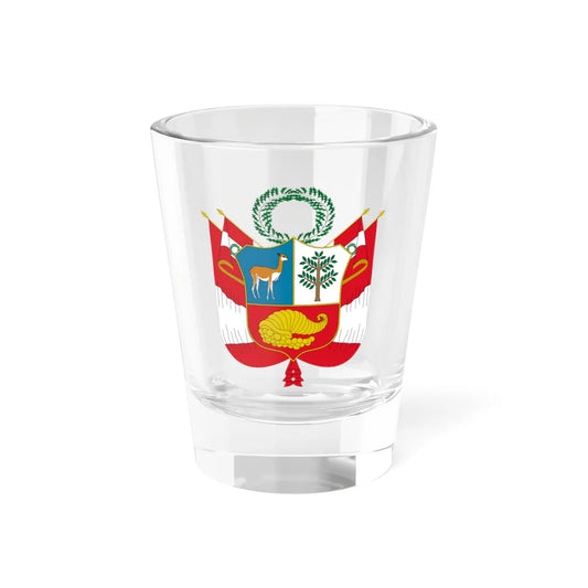 Escudo de la República Peruana 1825-1950 (Peru) (Coat of Arms) Shot Glass 1.5oz 1.5oz - Go Mug Yourself