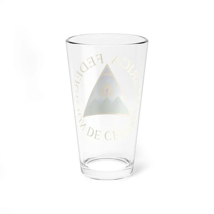 Escudo de la Representación Nacional de Centroamérica (El Salvador) (Coat of Arms) Pint Glass 16oz - Go Mug Yourself