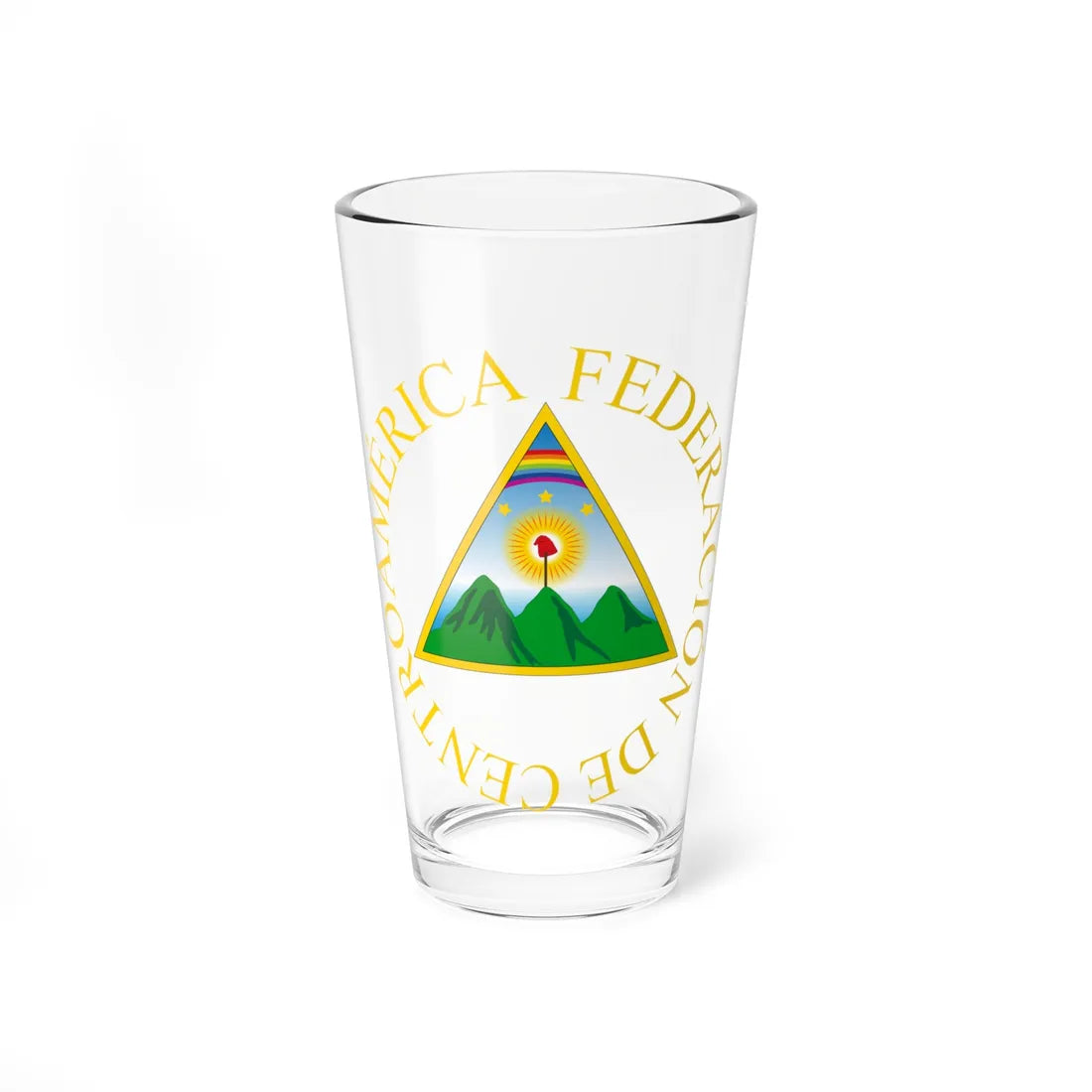Escudo de la Representación Nacional de Centroamérica (Nicaragua) (Coat of Arms) Pint Glass 16oz 16oz - Go Mug Yourself