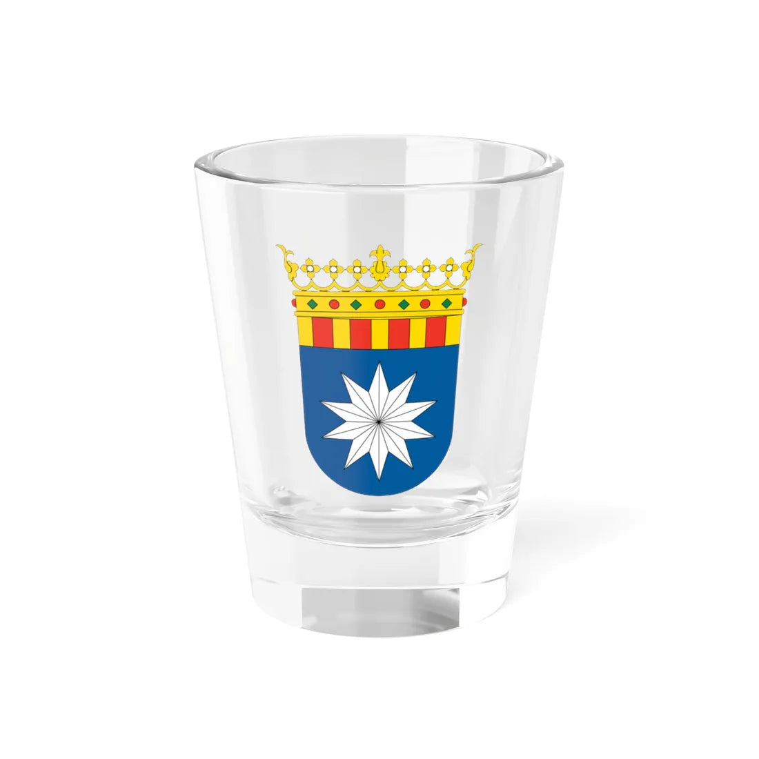 Escudo de la Ribera Baja del Ebro (Spain) (Coat of Arms) Shot Glass 1.5oz 1.5oz - Go Mug Yourself