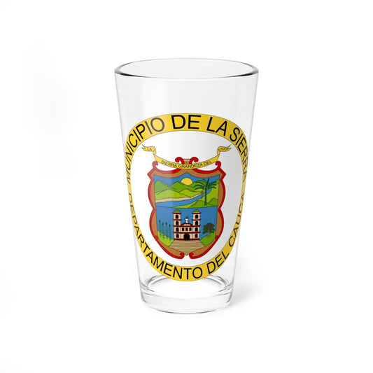Escudo de La Sierra - Cauca (Colombia) (Coat of Arms) Pint Glass 16oz 16oz - Go Mug Yourself